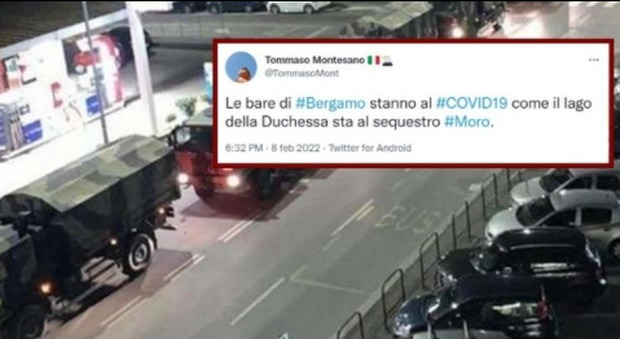 Tommaso Montesano (figlio di Enrico) denunciato per il tweet sulle «bare di Bergamo», i familiari delle vittime: «Grave offesa»