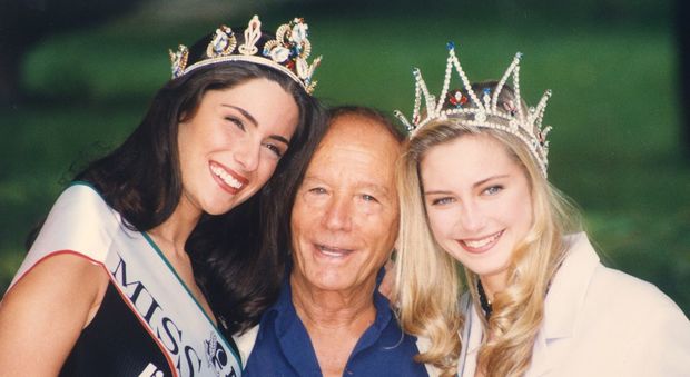 Enzo Mirigliani con Miss Italia '95 Anna Valle e Miss Italia nel Mondo '95 Ana Leticia Castellan Rizzon