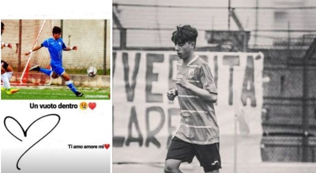 Fabiano, calciatore suicida a 19 anni. Gara annullata, la fidanzata su Instagram: «La tua famiglia è morta»