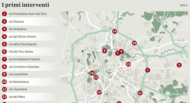 Roma, 95 milioni per sistemare le strade: dalla Tangenziale Est a Tor Bella Monaca ecco il piano degli interventi (su 50 km)