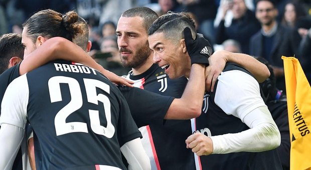 Poker Juventus al Cagliari con tripletta di Cristiano Ronaldo