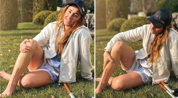 Sofia Goggia, la foto dopo l’operazione: «Quello che fa più male è lo strappo che ho dentro»