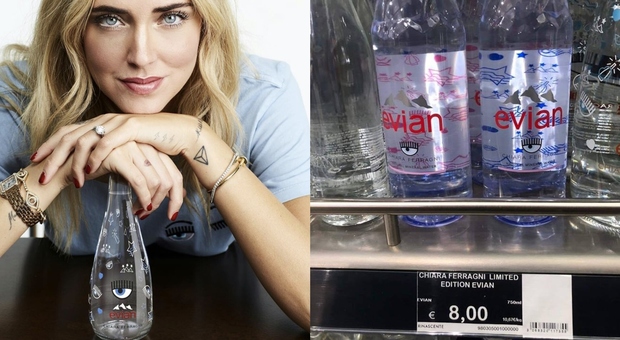 Chiara Ferragni, in vendita la bottiglia d'acqua personalizzata: sui social è polemica