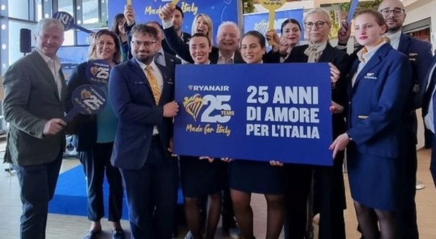 Treviso, la festa per il primo volo Ryanair in Italia