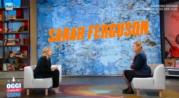 Sarah Ferguson ospite di Serena Bortone a “Oggi è un altro giorno” su RaiUno