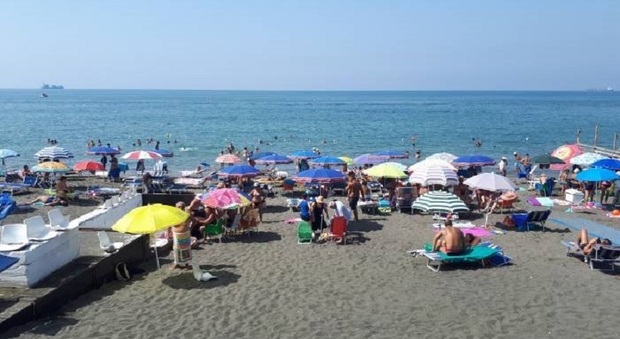 La spiaggia libera a Pontecagnano