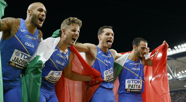 Impresa dell'Italia, argento per la staffetta azzurra 4x100 ai Mondiali di atletica a Budapest: oro agli Stati Uniti