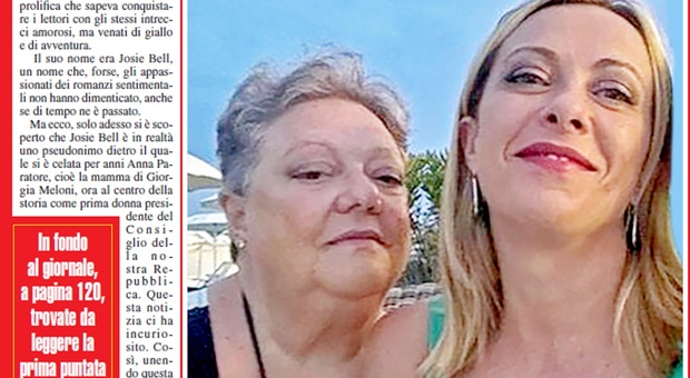 Giorgia Meloni, la madre Anna Paratore: «Così diventai Josie Bell, scrittrice di romanzi rosa»