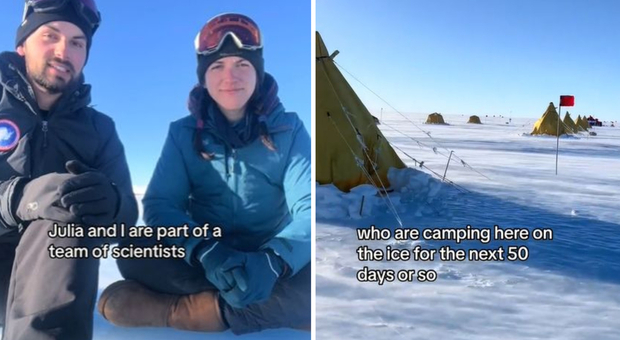 Coppia in "campeggio" in Antartide: «Dormiamo in tenda a - 40 gradi, niente doccia perché non abbiamo l'acqua corrente»