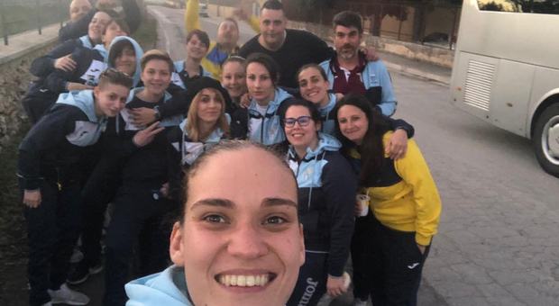 Il selfie della Sabina Lazio Calcetto dopo il successo dell'andata dei quarti