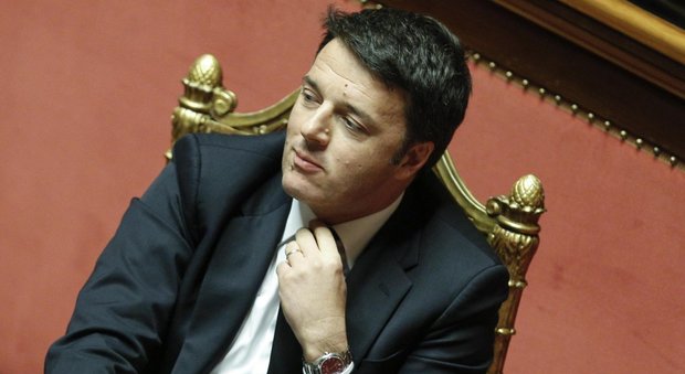 Il premier Matteo Renzi in Senato