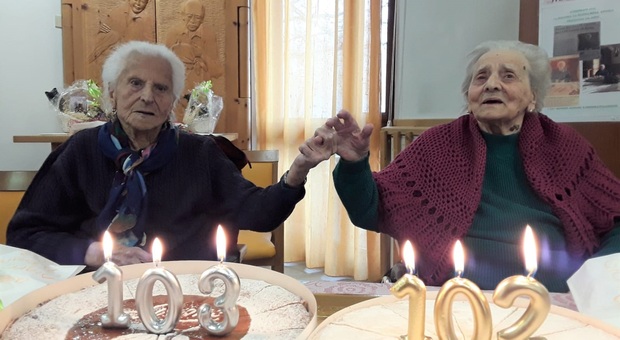 Le ospiti centenarie della casa di riposo di Lamon