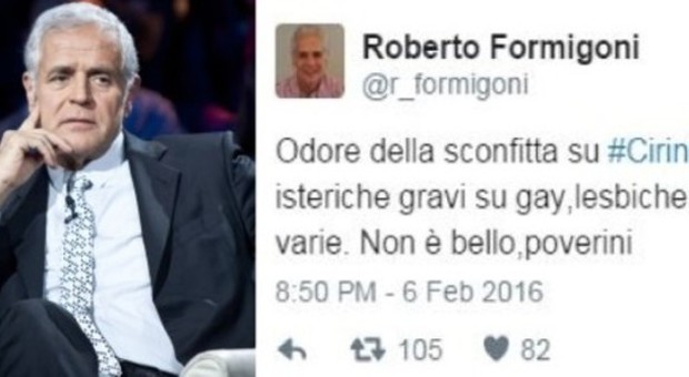 Il tweet di Roberto Formigoni