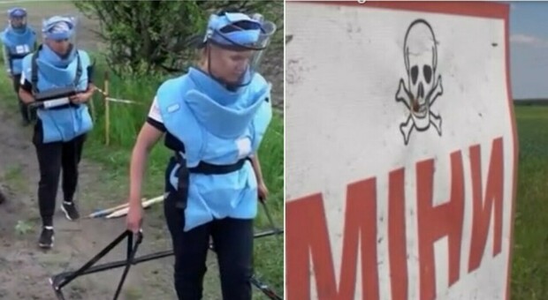 Le donne (civili) a caccia di mine con tute antiproiettile e visiere. «Restituiamo i terreni ai contadini»
