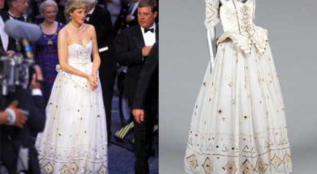 Lady Diana e l'abito in una foto tratta dal sito hellomagazine.com