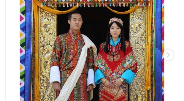 La coppia reale bhutanese convolata a nozze