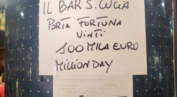 Colpaccio in un bar a Pagani, vinti 100mila euro con «Million Day»