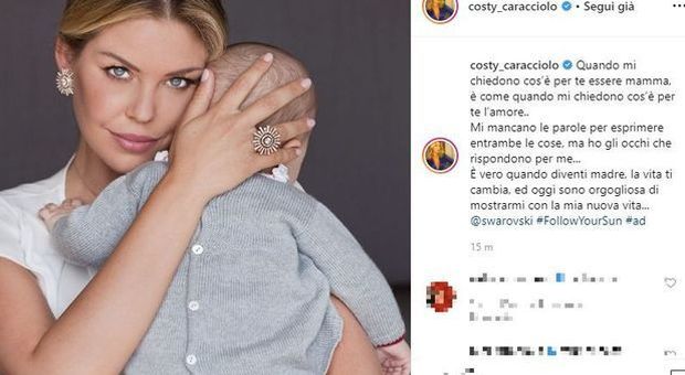Costanza Caracciolo, la prima foto della figlia Stella su Instagram