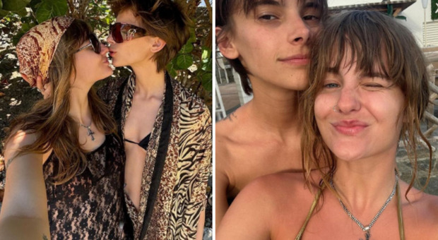 Victoria dei Maneskin ai Caraibi con la fidanzata Luna: selfie hot in spiaggia tra sole e sorrisi