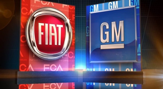 I simboli di Fiat e General Motors
