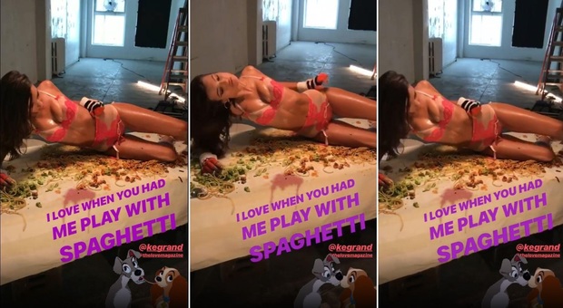 Emily Ratajkowski, lo shooting sexy sugli spaghetti infiamma Instagram