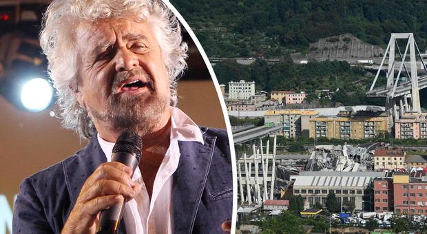 Ponte Morandi, Beppe Grillo tuona: «Amo Genova, rivedremo tutte le grandi opere»