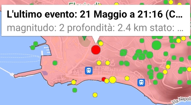 Terremoto a Pozzuoli di magnitudo 2.0