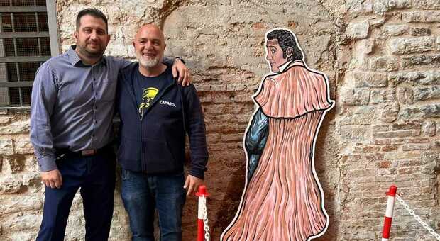 Maupal omaggia il Marchese del Grillo con un murale scanzonato a Fabriano dove lo ritrae con il volto di Sordi