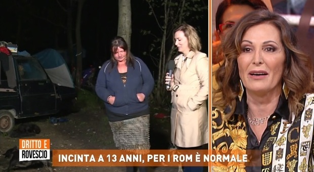 Dritto e Rovescio, madre rom insulta Daniela Santanchè: «Fatti i c... tuoi, p...»