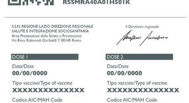 Certificato vaccinale, mezzo milione di pass scaricabili online. D'Amato: «Lazio pronto per la green card»