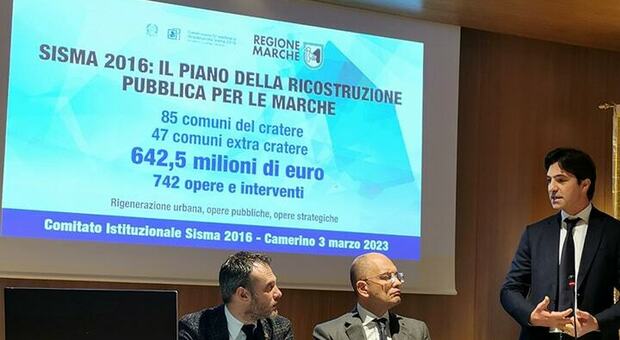 Terremoto nelle Marche, la ricostruzione pubblica ingrana: sprint da 642 milioni di euro, 742 opere e 85 Comuni