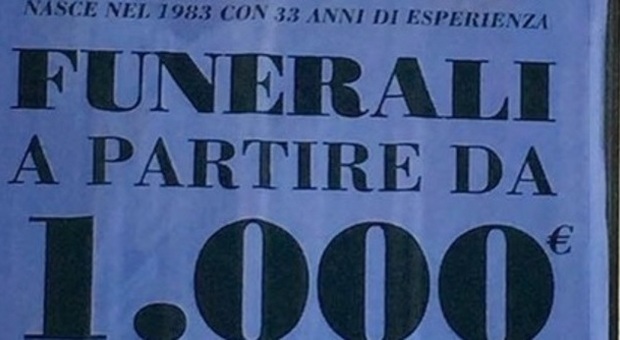 "Funerali a 1000 euro": i saldi di gennaio sono anche per il caro estinto -Guarda