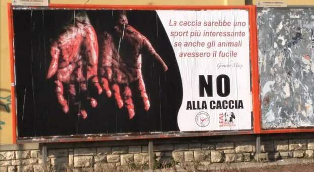 Uno dei cartelloni comparsi nel Bresciano