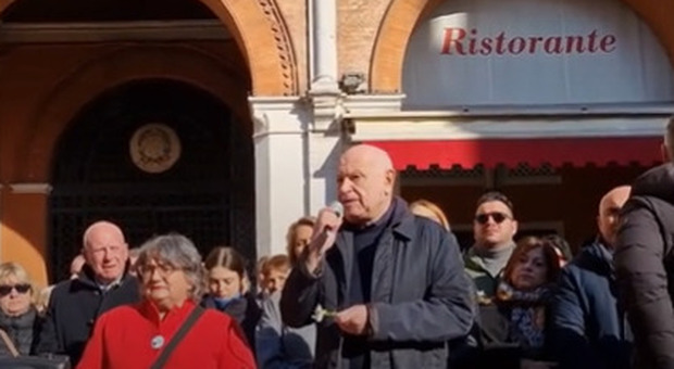 Il ministro Carlo Nordio al manifestazione-flash mob di Treviso