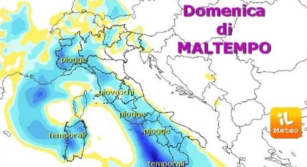 Domenica bestiale: pioggia e temporali su tutta l'Italia