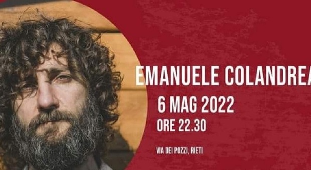 Il 6 maggio concerto di Emanuele Colandrea ai Pozzi: in scaletta i brani del nuovo album