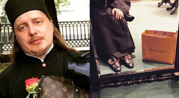 Passione sfrenata per Gucci e Vuitton, prete ortodosso finisce nei guai dopo le foto con le borse firmate