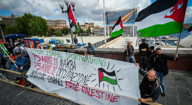 Proteste contro Israele alla partenza della sesta tappa