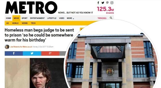 Il 23enne al giudice: "Sbattetemi in galera il giorno del mio compleanno". Ecco perché (Metro.co.uk)