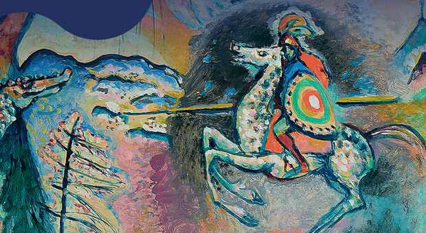 Il cavaliere errante, una delle opere di Vasilij Kandinskij in mostra a Rovigo