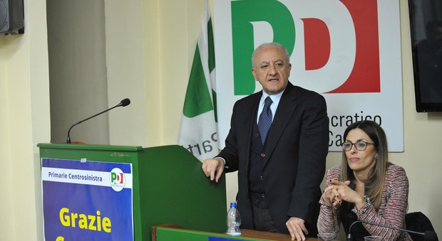 il governatore De Luca e la segretaria Tartaglione nella sede Pd di Caserta