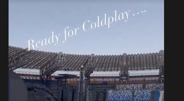 Coldplay a Napoli, De Laurentiis allo stadio per il concerto