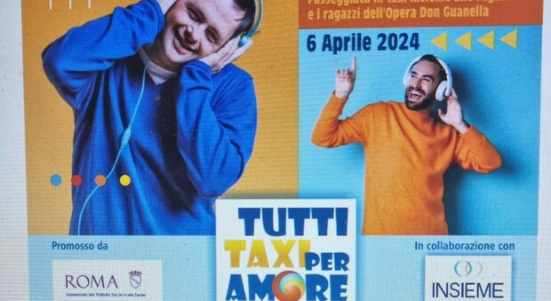 "Tutti Taxi per amore Day", sabato 6 aprile torna a Roma l'appuntamento con i ragazzi dell'Opera Don Guanella