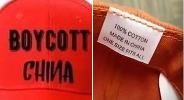 «Boicotta la Cina», boom di t-shirt e cappelli contro Pechino sul web. Ma molti sono "made in China"