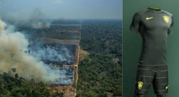 La foresta amazzonica in pericolo: devastati altri 42 km quadrati. Kit speciale della nazionale di calcio brasiliana per sensibilizzare sul tema