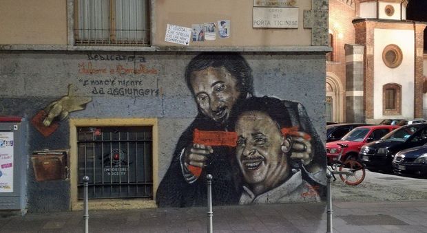 Falcone e Borsellino, lo sfregio della vergogna al murale: fermato il responsabile