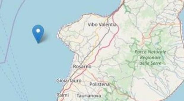 Calabria, terremoto al largo della costa Ovest