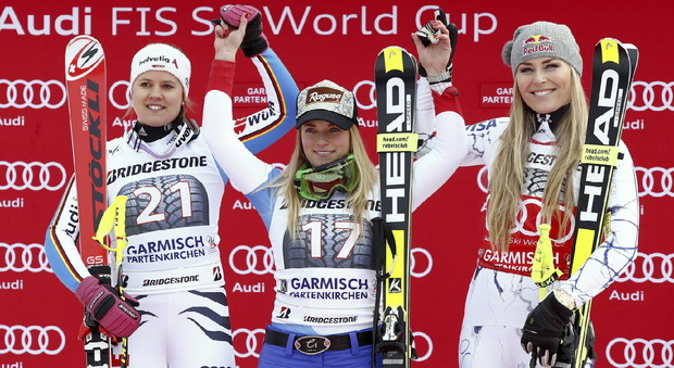 Supergigante di Garmisch, Lindsey Vonn è solo terza: vince Lara Gut, Nadia Franchini ottava, nona la Brignone