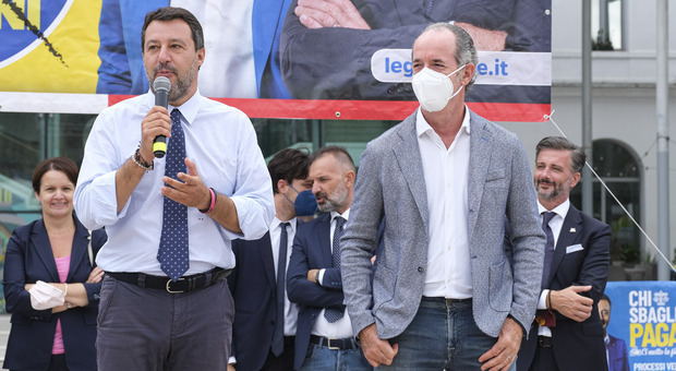 Salvini al comizio con Zaia