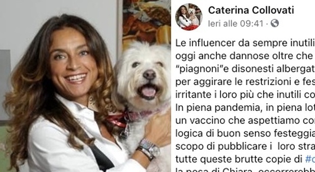 Caterina Collovati contro le influencer: «Brutte copie di Chiara Ferragni». Ecco di cosa parla